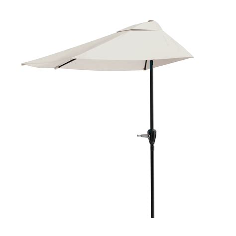 Pure Garden 9 Foot Half Round Patio Umbrella Tan For Sale Katy Tx