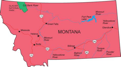 State Of Montana Map