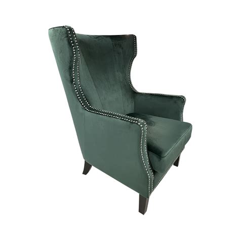 ASHTON ARMCHAIR IN DARK GREEN VELVET - Furniture-Sofas & Armchairs : Affordable | Luxury ...