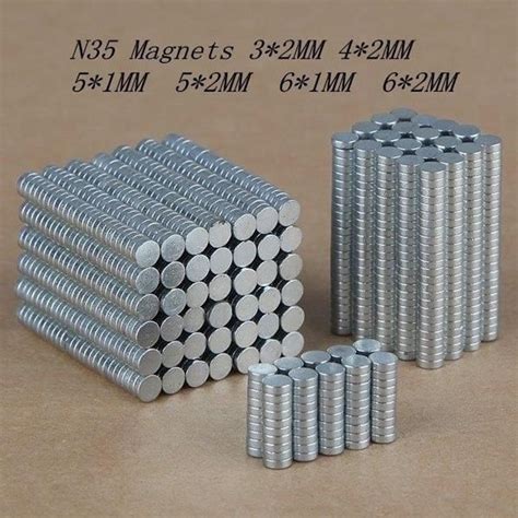 Beau aimant 5X2MM 100PCS N35 Aimant puissant Magnétique Acier Nd Fe B