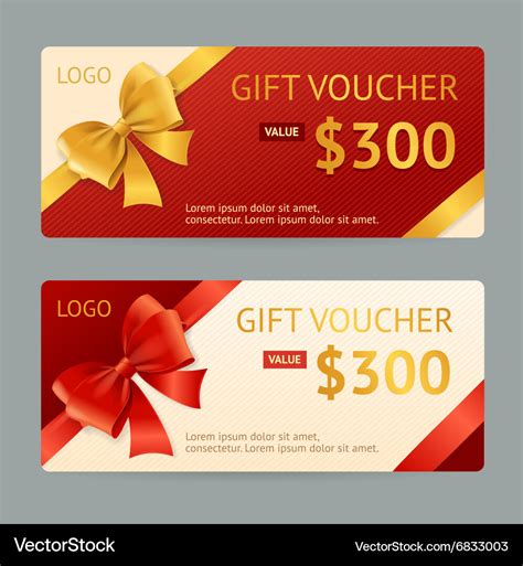 Gift Voucher Template Royalty Free Vector Image