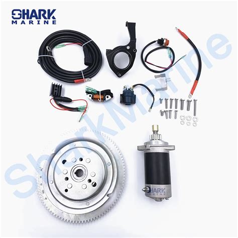 Electrical Start Conversion Kit For Yamaha 2 Stroke 30hp Outboard Model 61t Outboard Engines