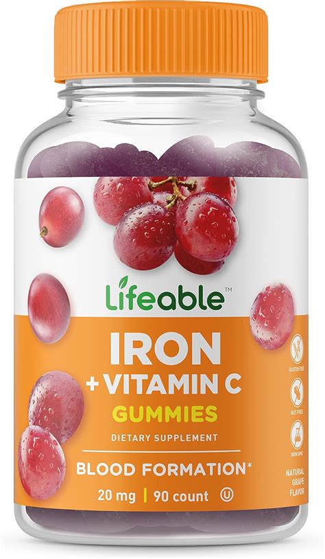 Amazon Lifeable Gomitas De Hierro Con Vitamina C Mg