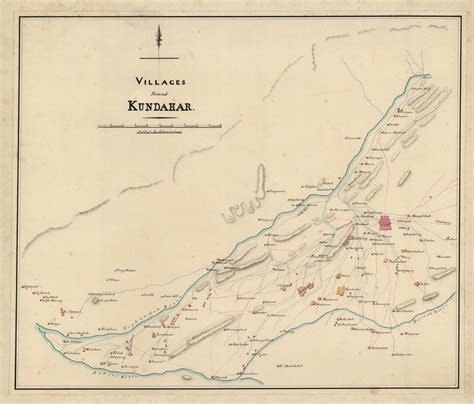 Antique Map Of Kandahar Afghanistan 1840 Printsxxl