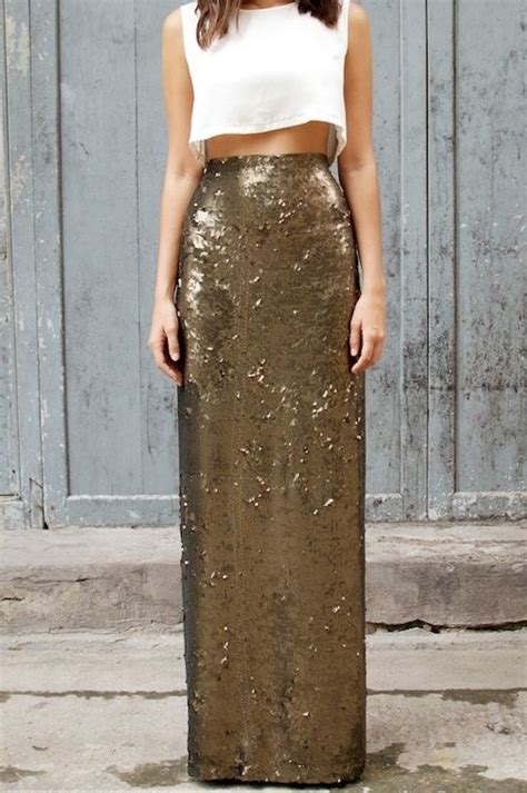 Pin By Red Meow On Gowns Maxi Sequin Skirt Eve Outfit New Years Eve