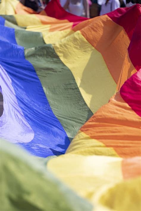 Lgbt Pride Rainbow Flag As A Symbol Of Lesbian Gay Bisexual Transgender And Pride And