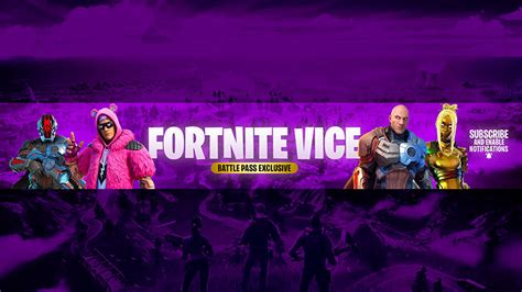 Fortnite Youtube Channel Art Template Free Psd Tubeskills