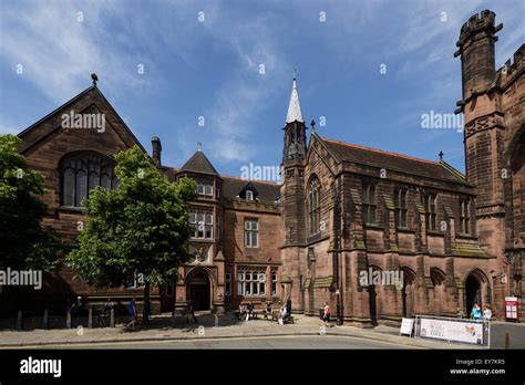 Barclays Bank And Chester Cathedral On St Werburgh Street In Chester