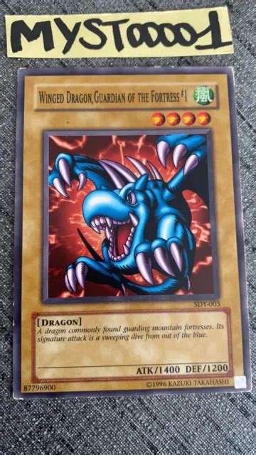 Carte Yu Gi Oh Winged Dragon Guardian Of The Fortress Sdy 003 Anglais Occasion Eur 385