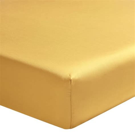 Drap Housse En Satin De Coton Or X Teophile Maisons Du Monde