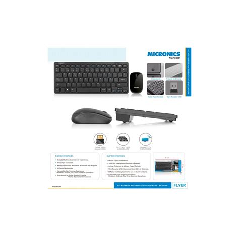 Kit Teclado Y Mouse Inalambrico Micronics En Ventanilla