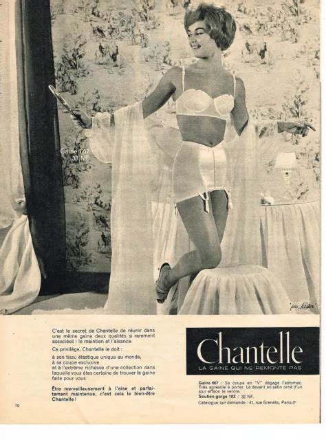 Publicite Advertising Chantelle Gaine Soutien Gorge Sous