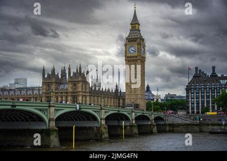 El Puente De Westminster Londres Reino Unido Jun Cientos De