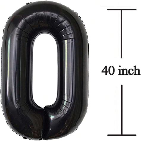 Black Number 30 Balloon - Giant 30 Foil Polyester Film Balloon For 30th ...