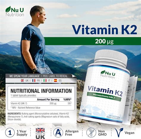 Vitamin K Mk Mcg Vegetarian And Vegan Tablets Not Capsules