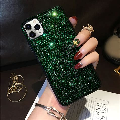 Midnight Green Diamond Luxury Rhinestone Case For Samsung Galaxy S23 Ultra S22 S21 S20 Note 20