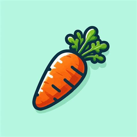 Carrot Vegetable Cartoon Vector Icon Illustration Food Nature Icon