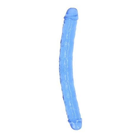 Realrock Crystal Clear Double Dong 13 In Dual Ended Dildo Blue Shop