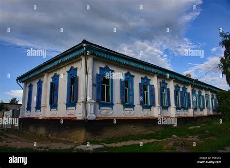 Typical Russian Home Karakol Kyrgyzstan Stock Photo Alamy