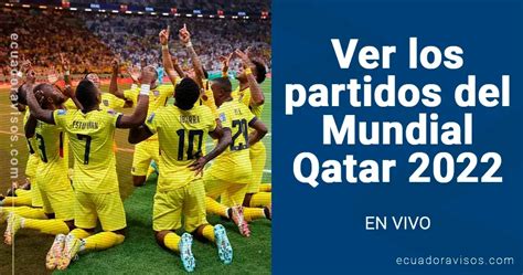 Ver Los Partidos De Ecuador En El Mundial Qatar