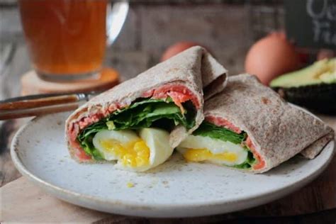 Wrap De Petit D Jeuner Au Saumon Avocat Et Oeuf Mollet Happy Papilles