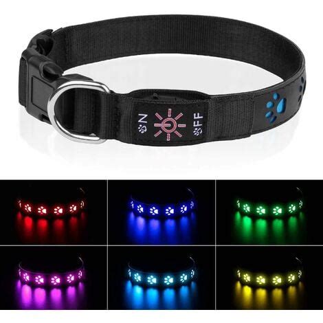 M Piece Collier Chien Lumineux Collier Chien Led Modes Usb