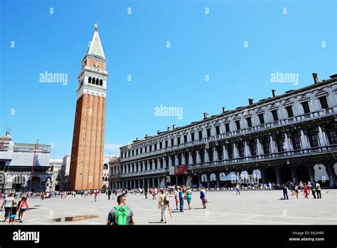 The St Mark's Square with tourists, Venice, Italy Stock Photo - Alamy