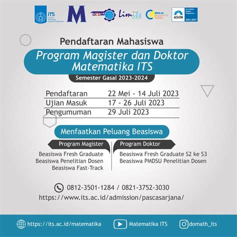 Pendaftaran Mahasiswa Program Magister Dan Doktor Matematika Semester