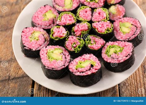 Vegetarian Maki Stock Image Image Of Sauce Dining 136773973