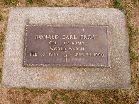 Ronald Earl Frost 1915 1990 Find A Grave Memorial