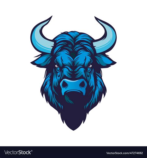 Buffalo head Royalty Free Vector Image - VectorStock