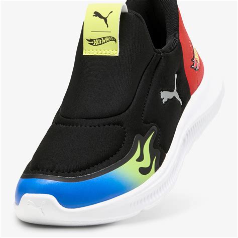 Puma X HOT WHEELS Fun Racer 2 SLIPTECH Çocuk Siyah Spor Ayakkabı