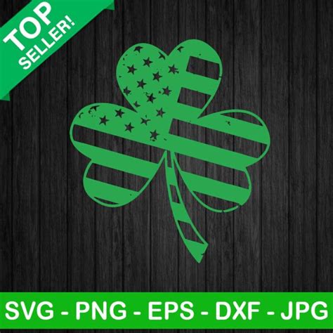 Irish American Flag Shamrock Svg Lucky Irish St Patricks Day Svg Us