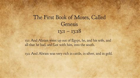 The First Book Of Moses Called Genesis 131 1318 Old Testament King James Bible Audiobook