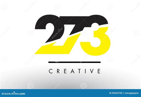 273 Black And Yellow Number Logo Design Stock Vector Illustration Of