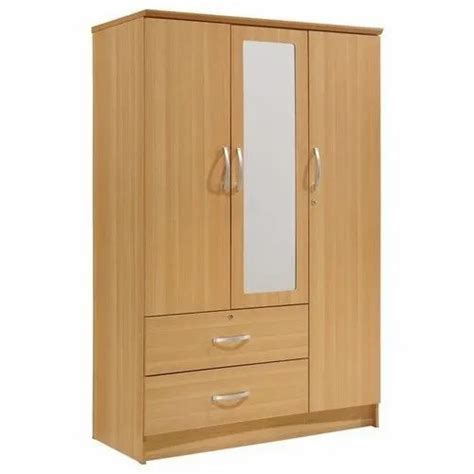 Brown Door Plywood Wardrobe Features Termite Free Size Dimension