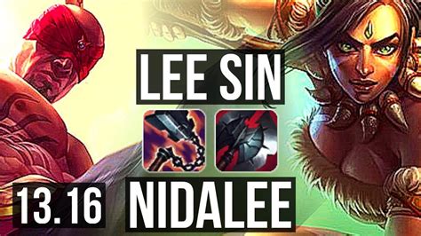 Lee Sin Vs Nidalee Jng M Mastery Legendary Kr Diamond