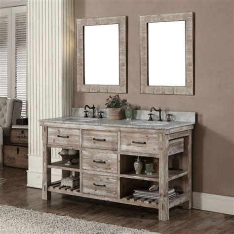 Rustic Double Sink Bathroom Vanity – Rispa