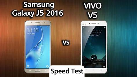 Samsung J5 2016 Vs Vivo V5 Speed Test Youtube