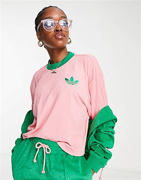 Adidas Originals Adicolor 70s Cropped Trefoil T Shirt In Pink Asos