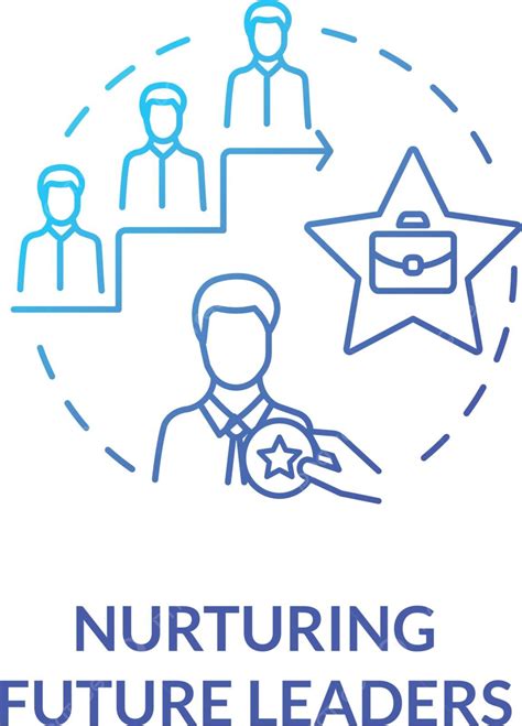 Nurturing Future Leaders Blue Gradient Concept Icon Leadership