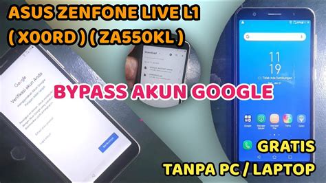 Asus Zenfone Live L X Rd Za Kl Bypass Frp Terkunci Akun Google