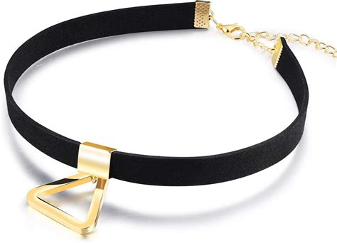 Josfeva Damen Choker Schwarz Choker Halskette Velvet Samt Halsband