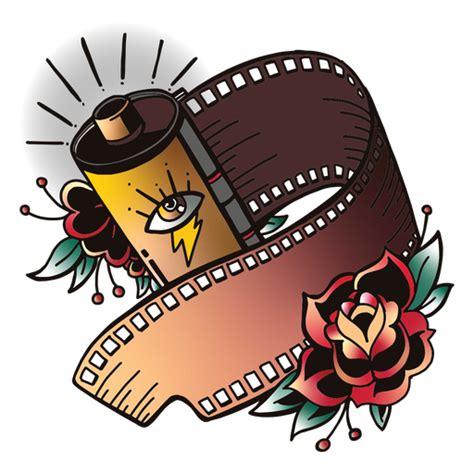 Diseños PNG de film roll para camisetas Merch