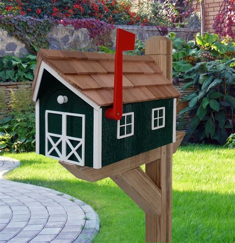 Amish Mailbox Handmade Barn Style Wooden Tall Etsy