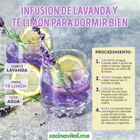 Receta De Infusi N De Lavanda Y T Lim N Para Dormir Bien Cocina