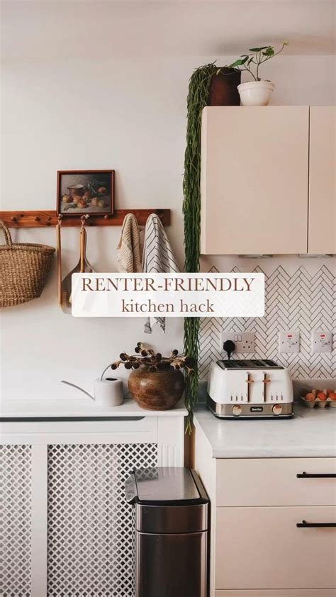 DIY Renter Friendly Kitchen Cabinet Hack Apartment Decorating Rental