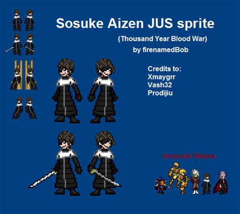 Sosuke Aizen Tybw Jus Sprite By Firenamedbob On Deviantart
