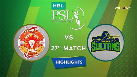 Thrilling Last Over Th Match Islamabad United Vs Multan Sultans