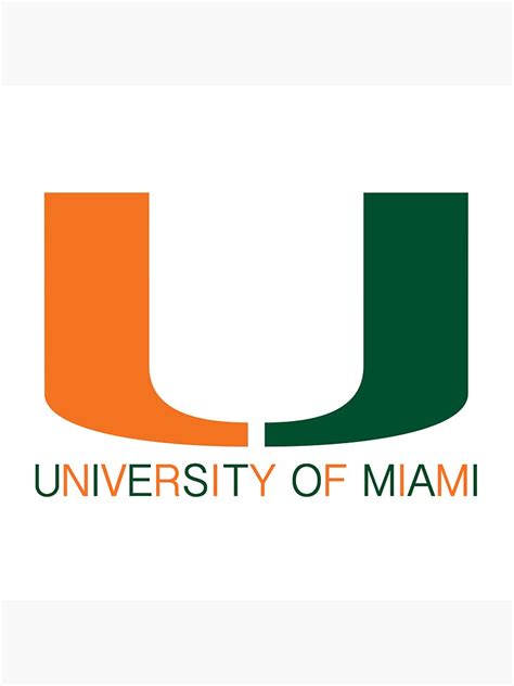 "University of Miami Logo" Sticker by juliaginz914 | Redbubble